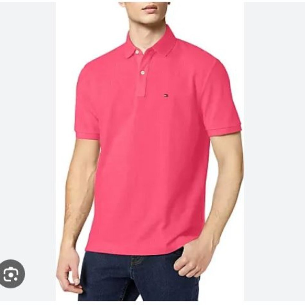 Tommy Hilfiger Mens Polo Shirt XL Nantucket Pink 2005 beautiful